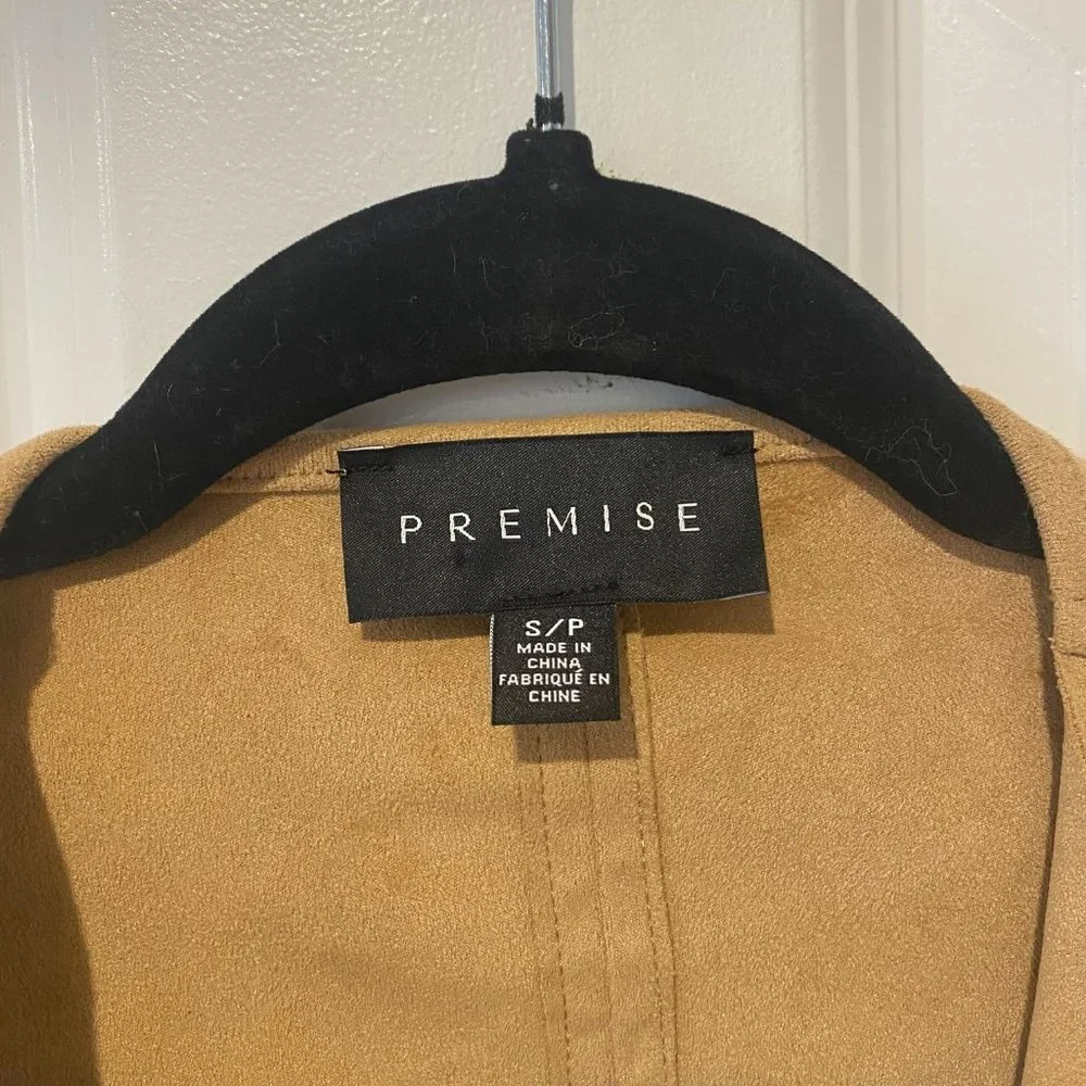 Premise Tan‎ Faux Leather Cardigan - Size Small - Picture 2 of 8